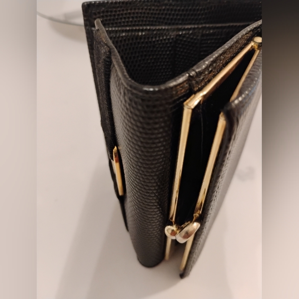 EUC Salvatore Ferragamo Wallet - Black Compact Textured Leather - Picture 10 of 16